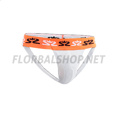 Salming E-Series Jock Strap White/Orange suspenzor