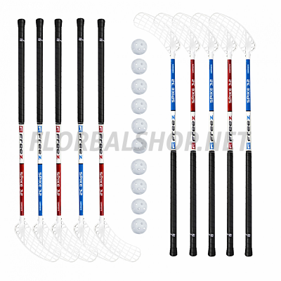 Florbalový set Freez Spike 32 round MB 85cm (10 hokejek)