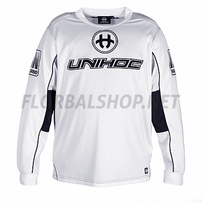 Unihoc Inferno All White JR brankářský dres