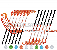 Florbalový set MPS Wildstick Red (12 hokejek)