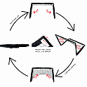 Unihoc skládací branka Goal EasyUP 60 x 45cm