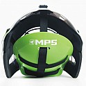 MPS brank. maska PRO White/Green helmet stříbrná mřížka