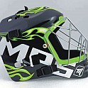 MPS ELITE brankářsky set Green + maska Pro Flame - Green/Chrome + Florbalové rukavice MPS