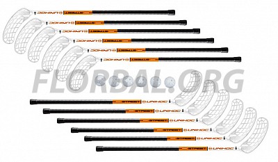 Unihoc STREET 35 white/orange 96 cm 12+6loptičiek