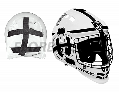 Unihoc brankárska maska Shield white/black