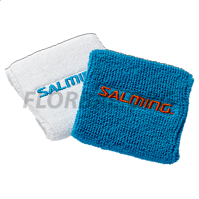 Salming Wristband Short 2-pack White/CyanBlue