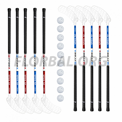 Florbalový set Freez Spike 32 round MB 90cm (10 hokejek)