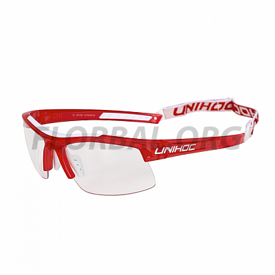 Unihoc okuliare Energy kids crystal red/white