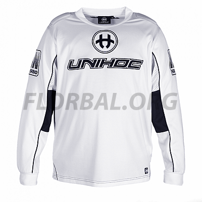 Unihoc Inferno All White JR brankársky dres