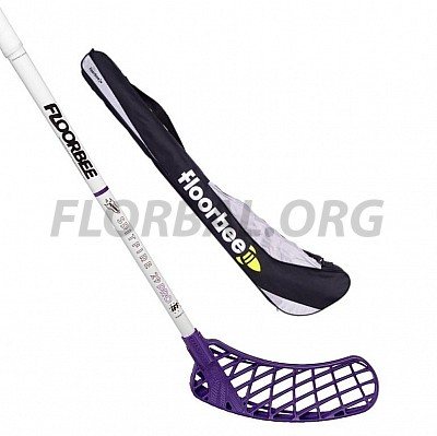 Floorbee SpitFire 29 Carbon PRO light white/purple + Stickbag