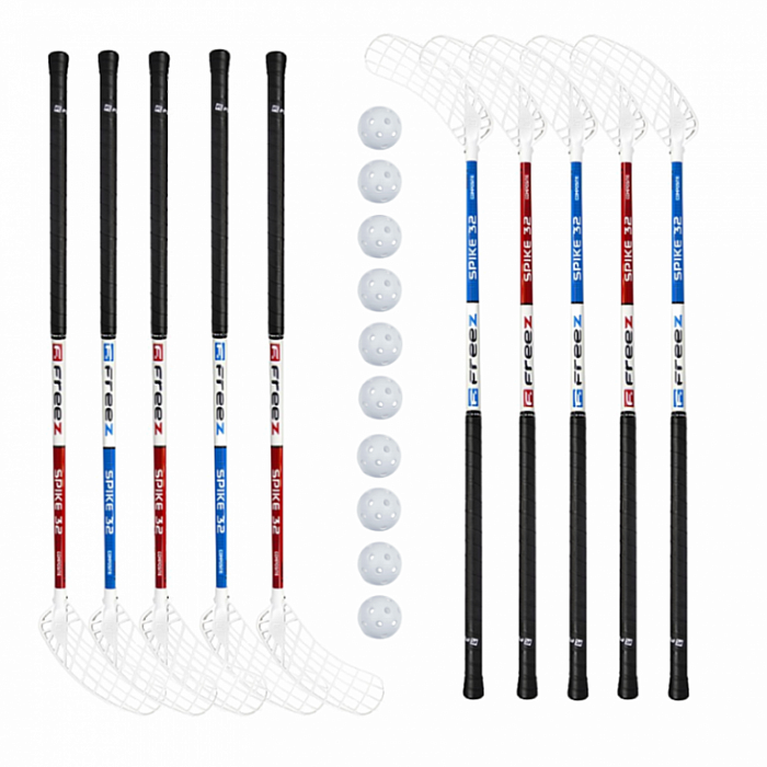 Florbalový set Freez Spike 32 round MB 95cm (10 hokejek) veľ. 95cm (=106cm) 8 x ľavá / 2 x pravá