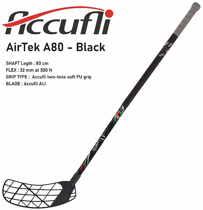 ACCUFLI AirTek A80 Black veľ. 80cm (= 90cm) ľavá okrúhla (ľavá okrúhla dole)