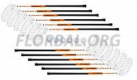 Unihoc STREET 35 white/orange 75 cm 12+6loptičiek