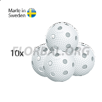 Salming loptičky Aero Ball White 10 pack