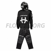 Unihoc Brankárský SET Shield JR black + maska shield black/white