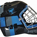 MPS brank. maska PRO Black/Blue helmet stříbrná mřížka