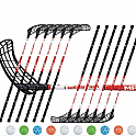 Florbalový set MPS Wildstick Red/Black (12 hokejek)