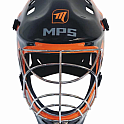 MPS brank. maska MPS PRO BO 2024 - Metal Black/Orange helmet stříbrná mřížka