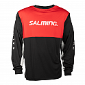 Salming Brankářský set React black/red + maska Salming Phoenix Elite Helmet White Shiny