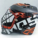 MPS ELITE brankářsky set Orange + maska Pro Flame - Orange/Black+ Florbalové rukavice MPS