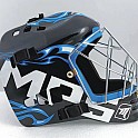 MPS ELITE brankářsky set BLUE + maska Pro Flame - Blue/Chrome + Florbalové rukavice MPS